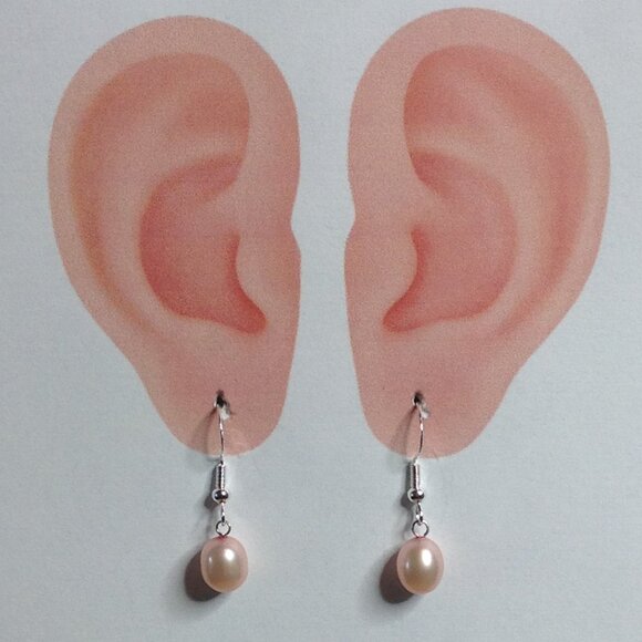 4 Pairs a Set of Multi Color Freshwater Drop Pearl Earrings - Picture 4 of 9